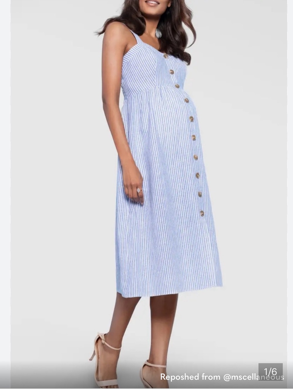 Seraphine Blue & White Striped Adalia Dress